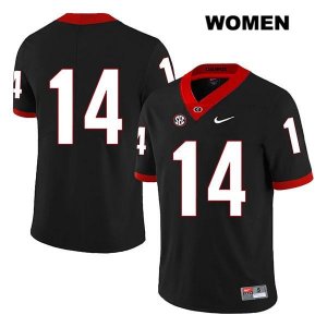 Women's Georgia Bulldogs NCAA #14 Trey Blount Nike Stitched Black Legend Authentic No Name College Football Jersey MMY7454UM